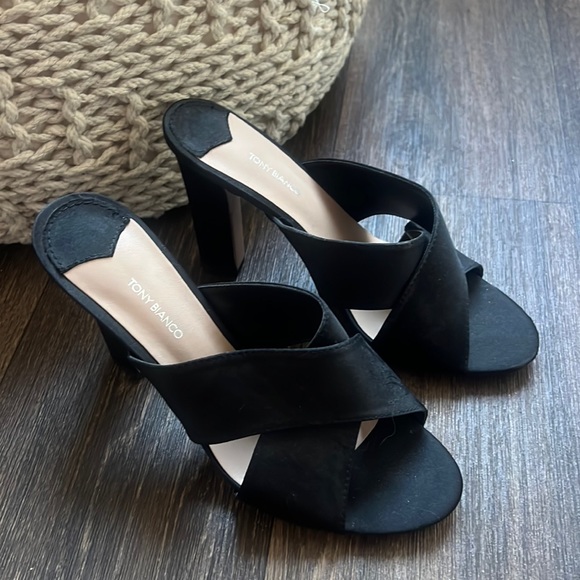 Tony Bianco Anthem Black Luxe Satin Heel main image 2